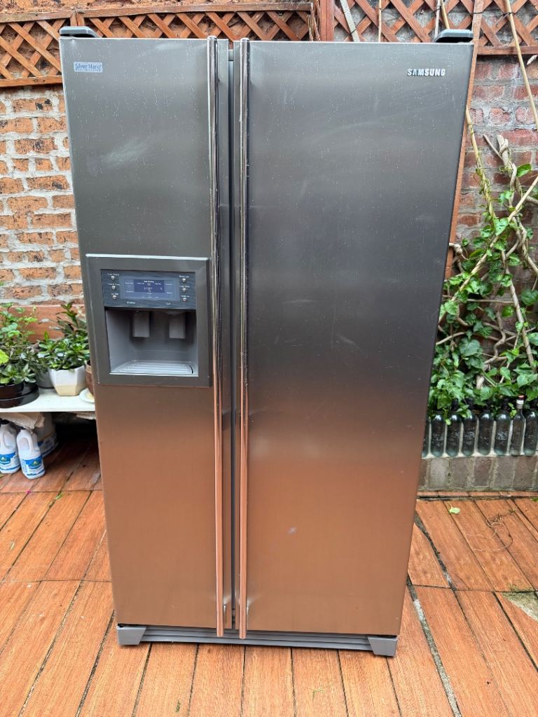 Samsung RS21DGRS American Fridge Freezer – Silver, Good Condition
