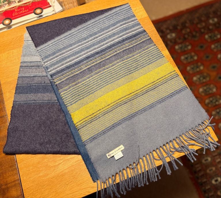 ASPINAL of LONDON CASHMERE & MERINO WOOL BLEND SCARF