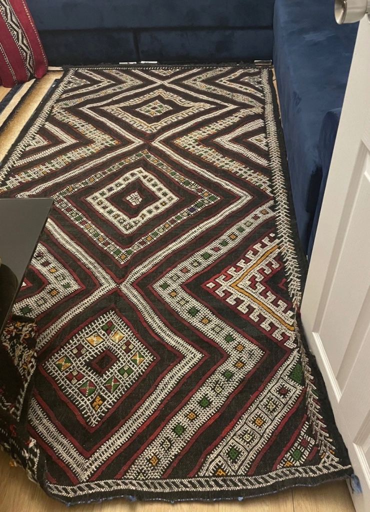 Handmade Moroccan Rug – Vibrant Vintage Berber Design