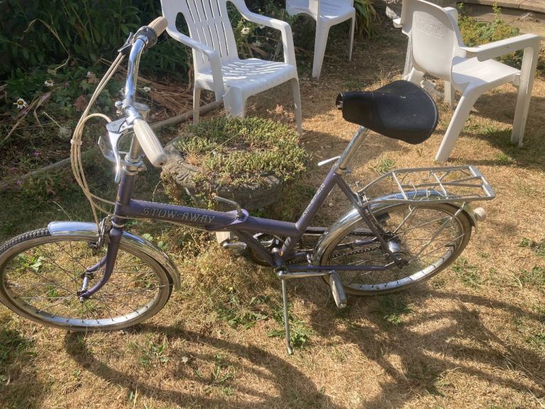 Stowaway Folding Bike – Purple, Fair Condition