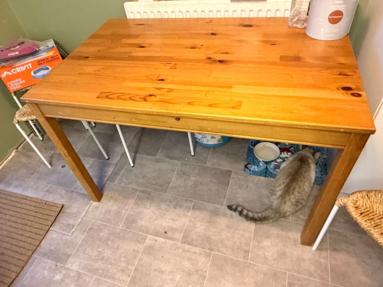 Solid Wood Dining Table - Good Condition