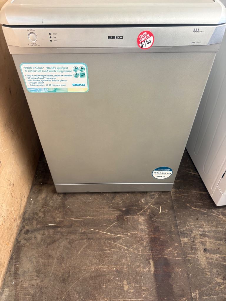 🔥BEKO SILVER 60CM DISHWASHER £140 DELIVERED 🔥DENTON APPLIANCES 🔥