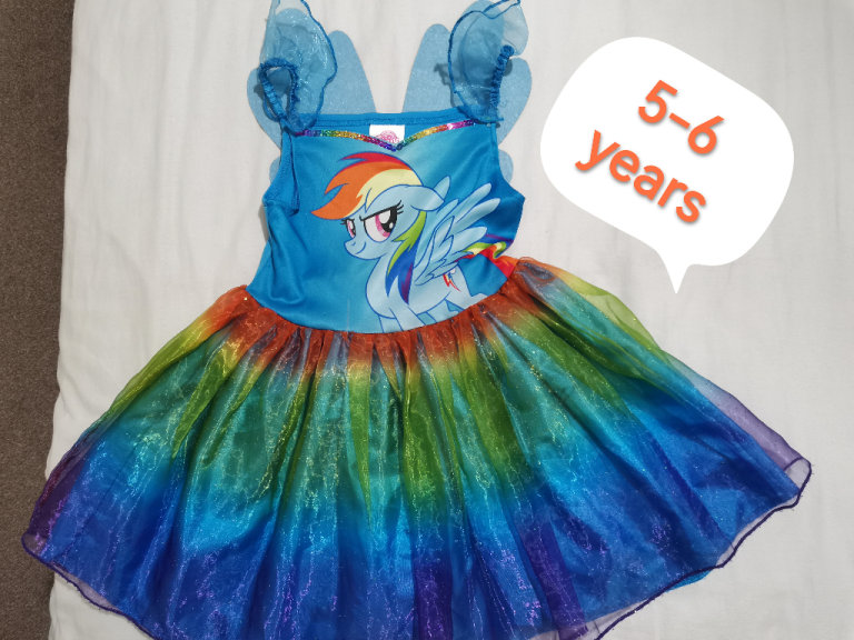 Beautiful "My Little Pony" party dress, Kids Party Costume 5-6years