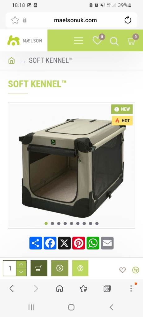 New Maelson Soft Kennel Dog Crate
