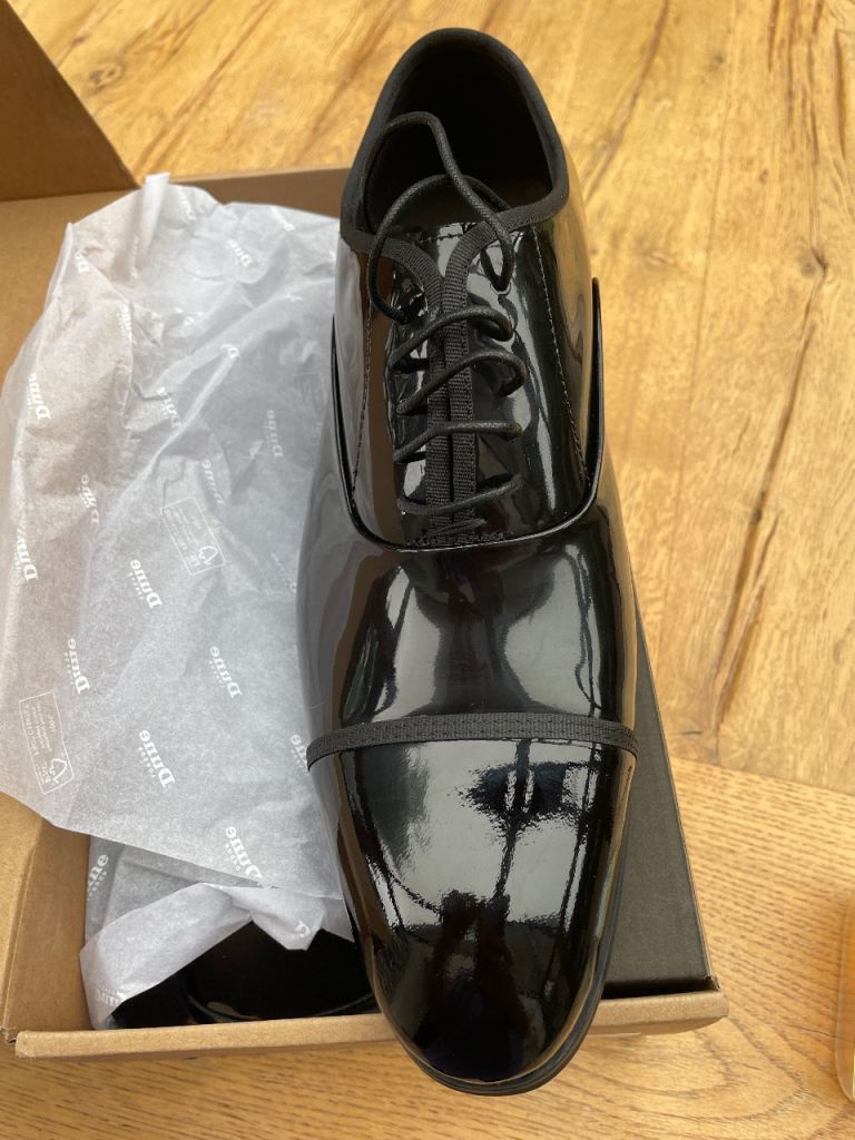 Dune Black Patent Leather Formal Shoes – Brand New