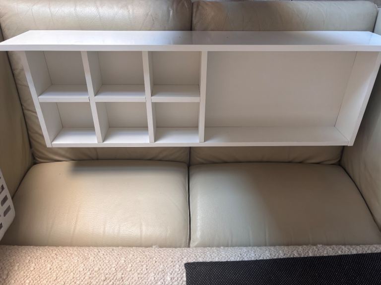 White Wall Shelf Unit with Dividers – NEW