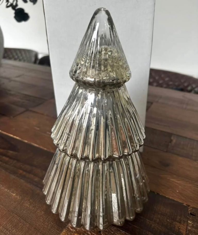 Silver Led Battery Operated Christmas Tree New with Box 29cm