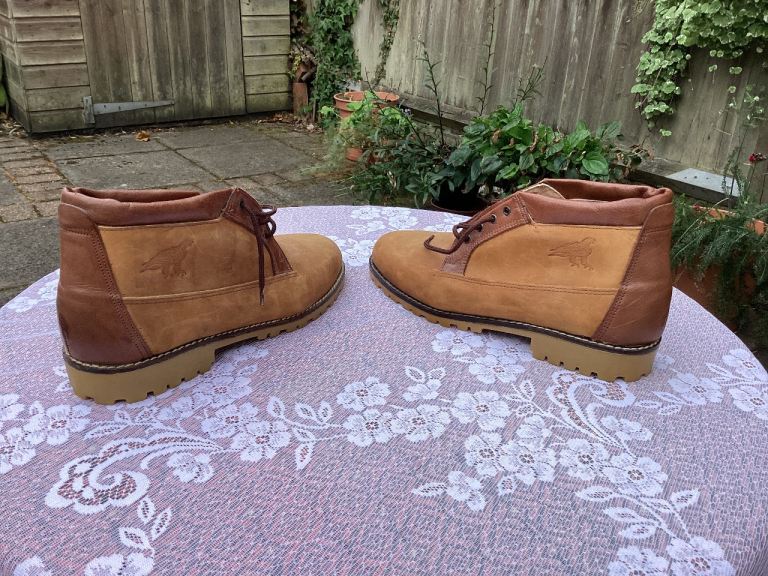 Tan Brown Leather Ankle Boots – Size 39 (6) brand new