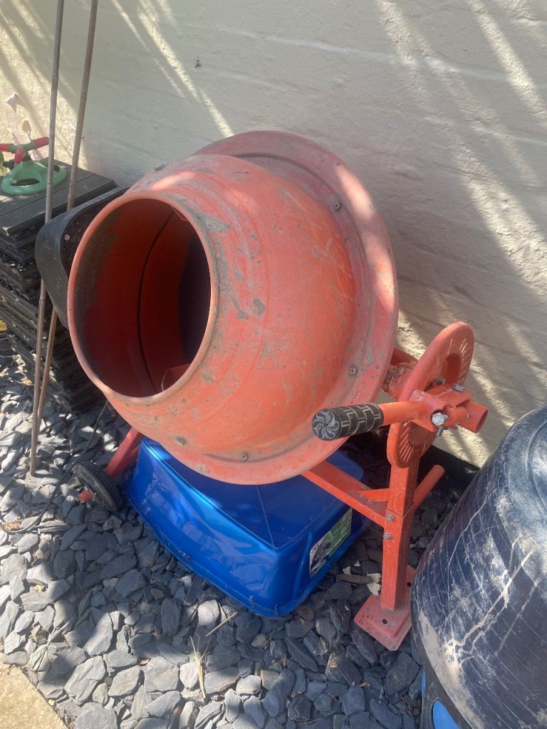 Orange Cement Mixer – 70L T-MECH MCM Model, Fair Condition