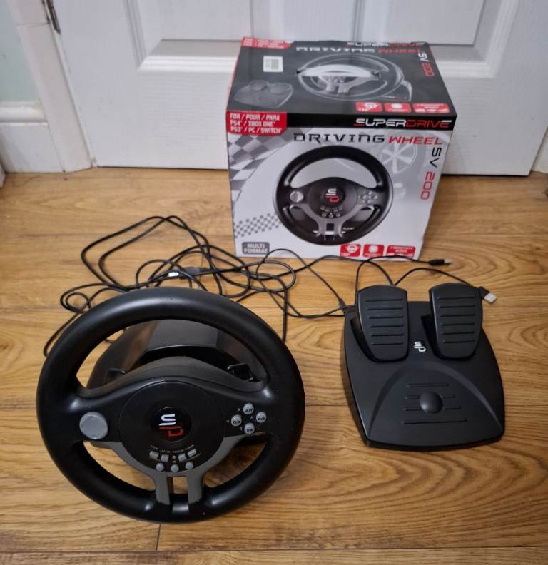 Superdrive - Racing Steering Wheel Driving Wheel SV200 with pedals and shift pad