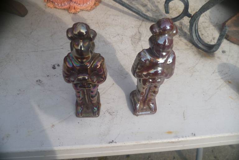 Companion cast iron fire place knights enamel lustre 