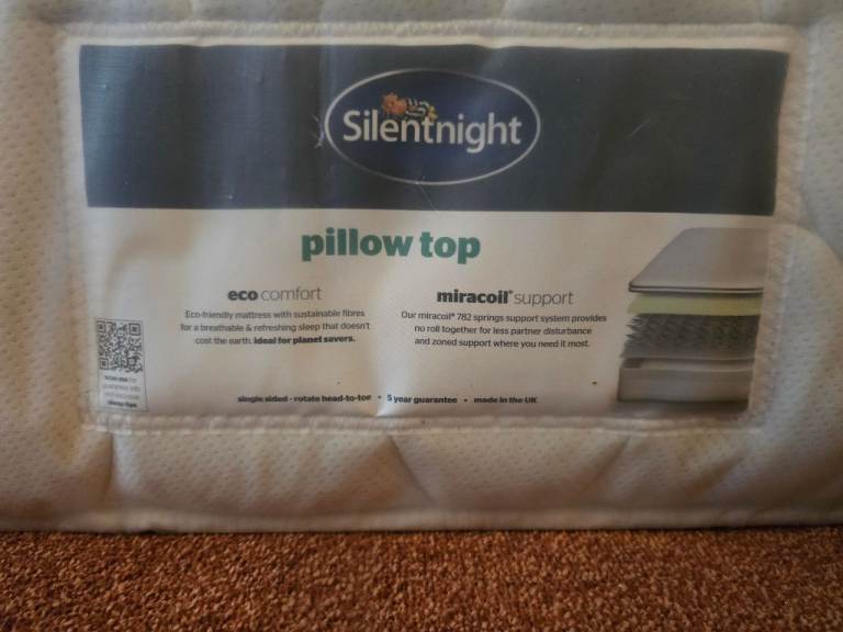 image for Silent night pillow top single mattress 