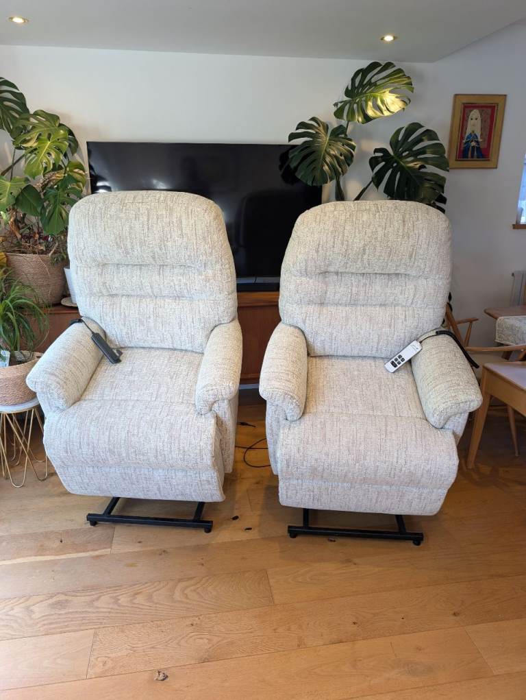 Electric hi riser recliner armchairs dual motor delivery sherbourne upholstery 
