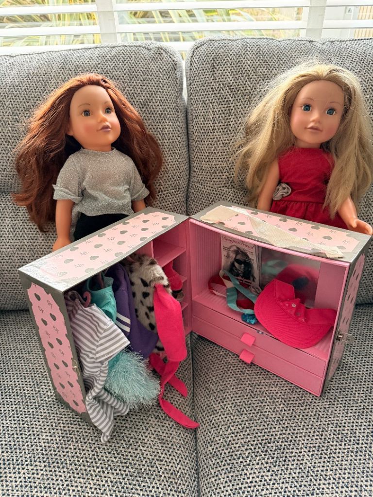 2 design a friend dolls with wardrobe 