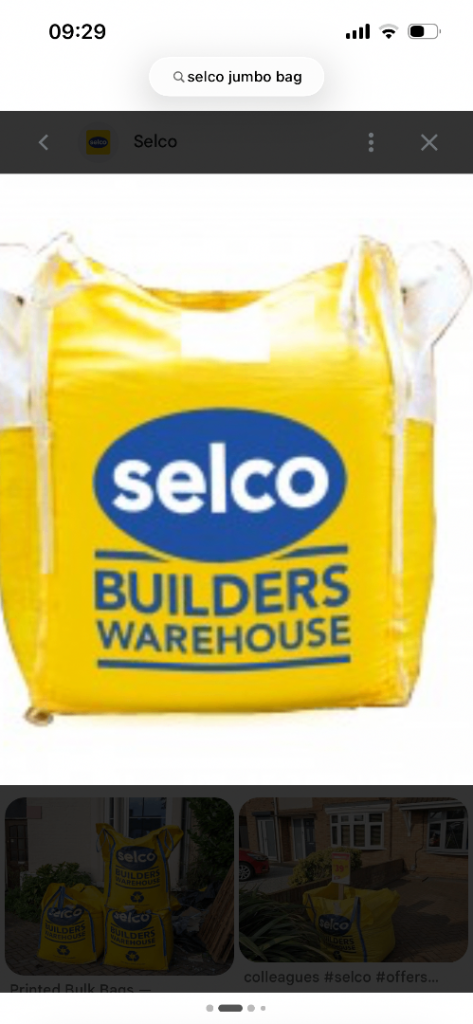 Selco Builders Warehouse Jumbo Bag (new x 5