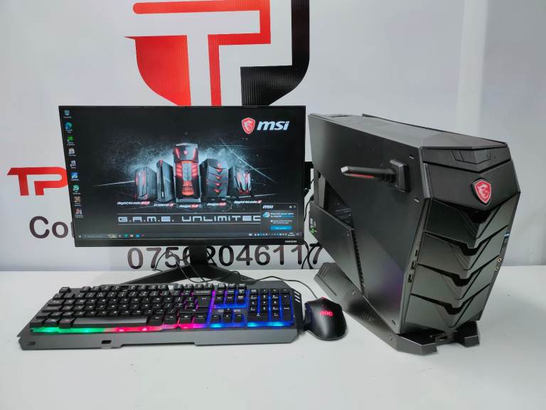 MSI Gaming Computer PC Setup with Monitor | i7 | 16GB | 256 SSD | 2TB HDD | GTX 1070