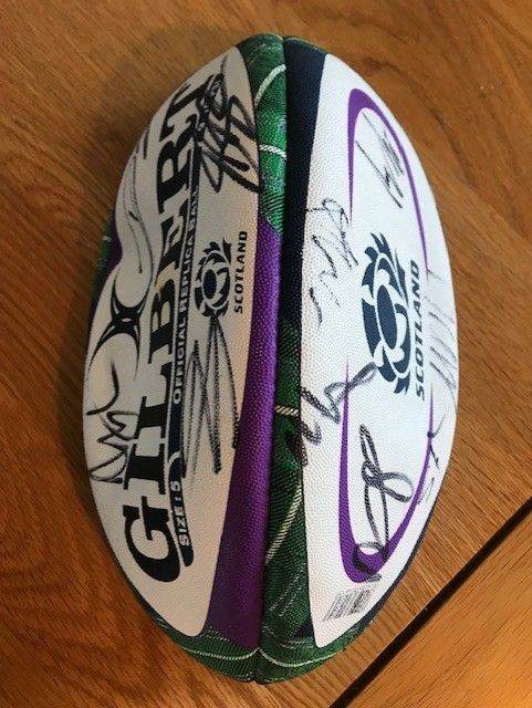 Scotland Rugby Team Signed Gilbert Ball