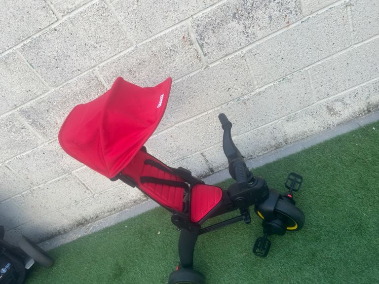 Red Child's Tricycle with Canopy – Good Condition