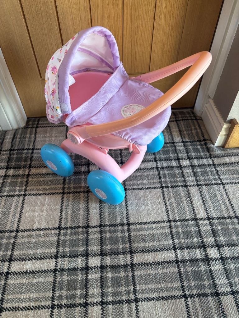 Peppa Pig Doll Pram/Stroller - Pink and Purple