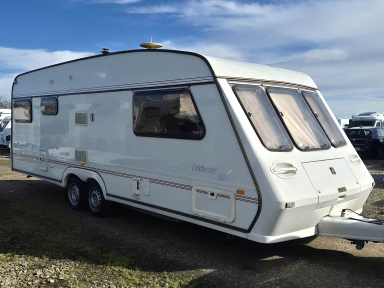Fleetwood colchester 1850-5 5 berth twin axle caravan + awning and much more