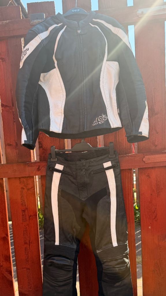 Lady leather Frank Thomas jacket and trouser size:10