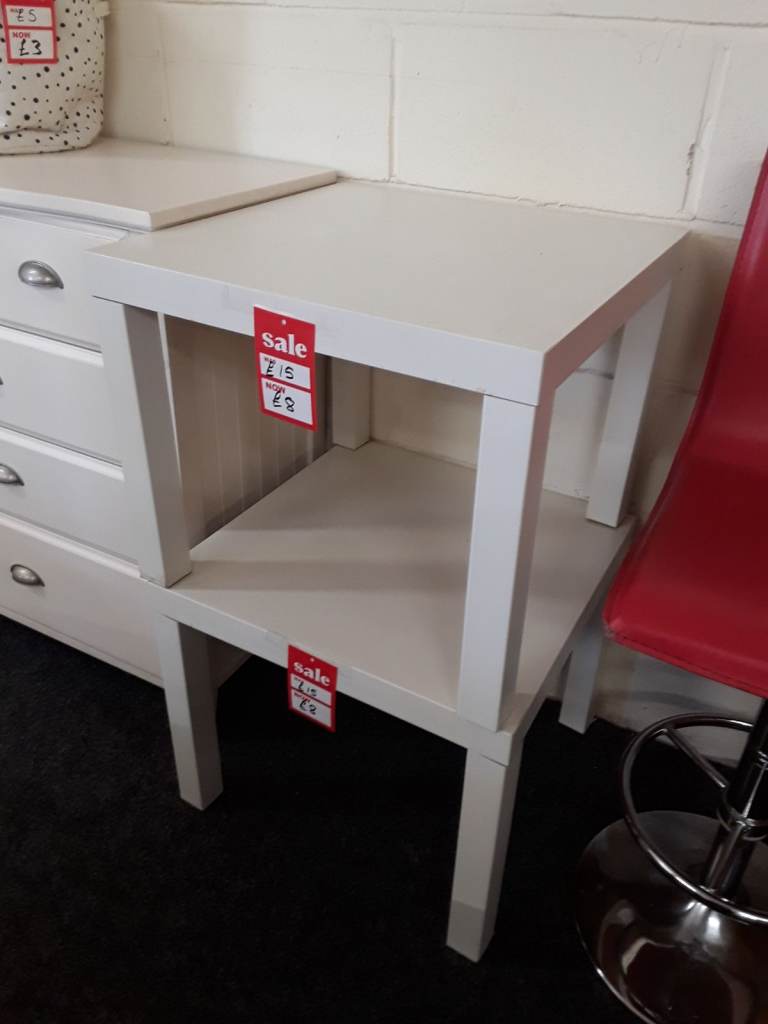 2 white Ikea coffee tables £8 EACH Low Cost Moves 2nd Hand Furniture STALYBRIDGE SK15 3DN