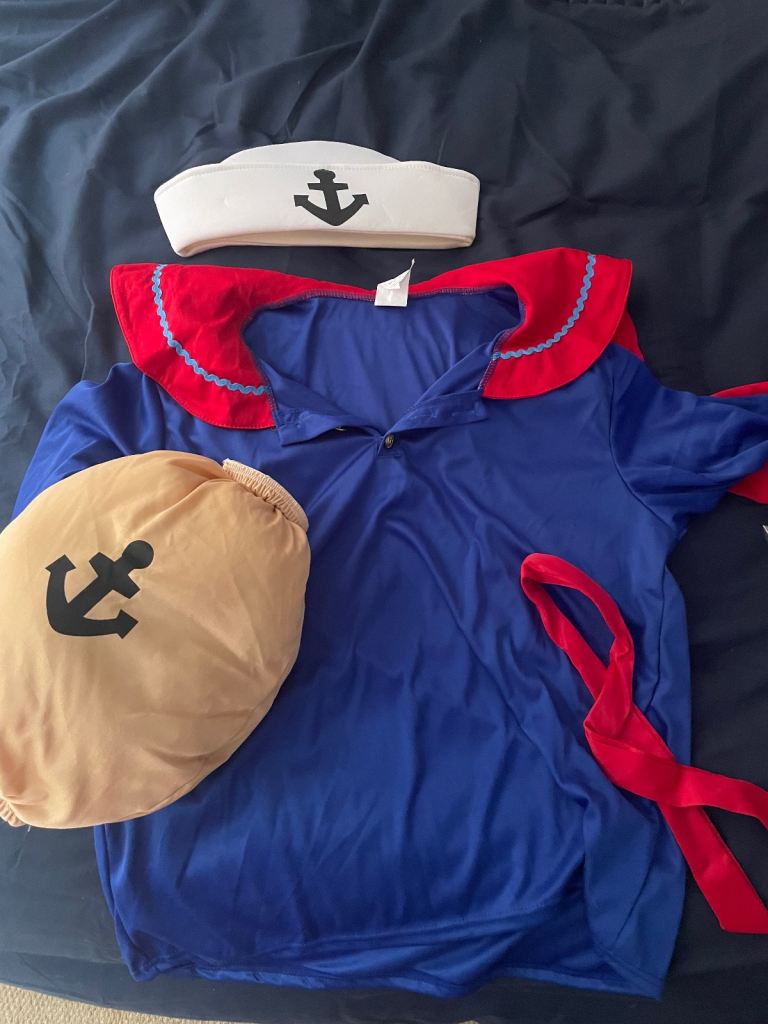 Adults Popeye fancy dress costume 