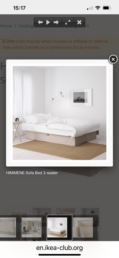 IKEA sofa bed in excellent condition double bed