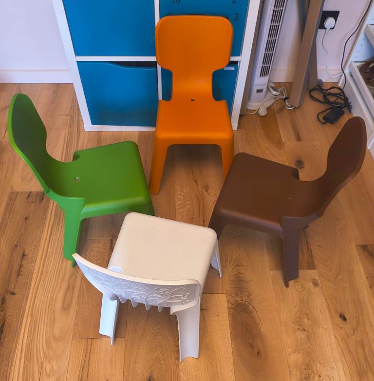 Authentic Designer Magis Alma Kids Children's Nursery Bedroom Chairs X4