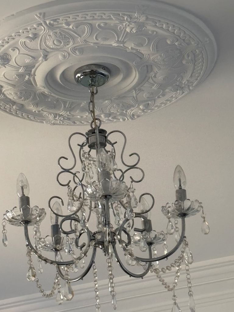 Madonna 5 Light Dual Mount Chandelier - Chrome X2 