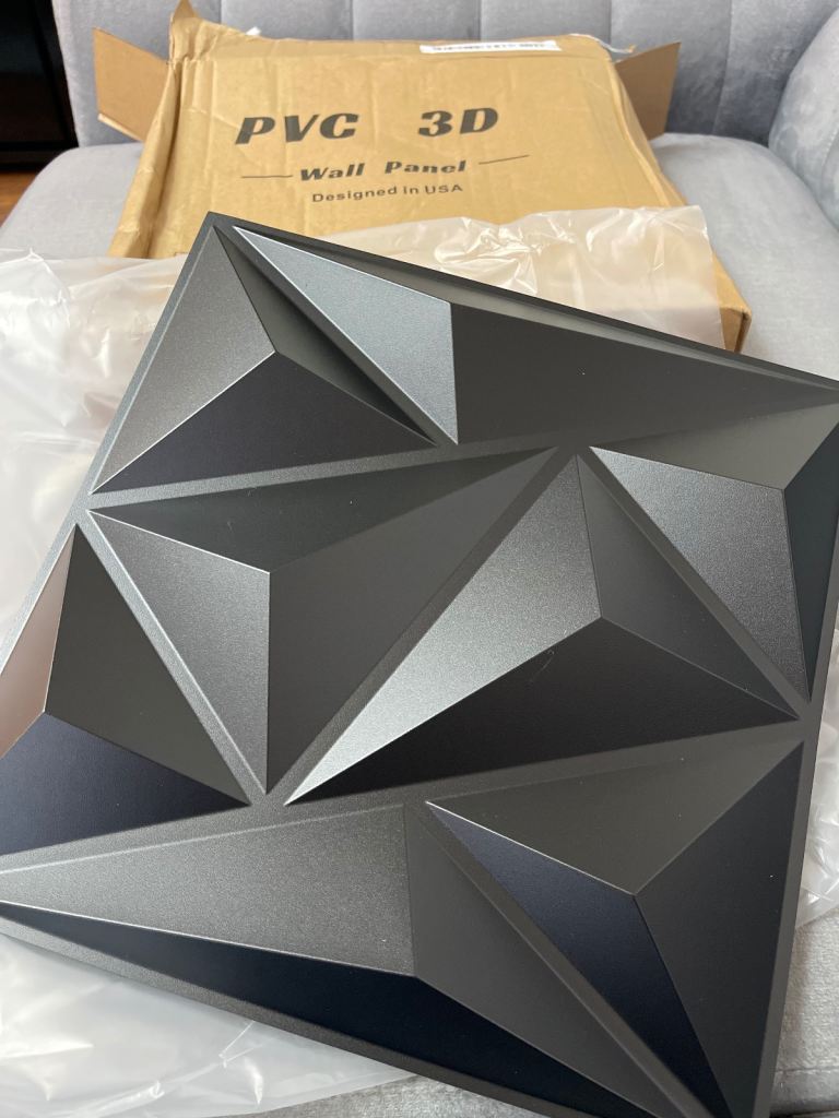 3D tiles wall panels black and white colour 