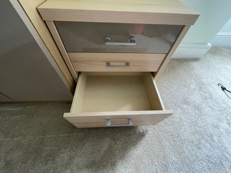 Wardrobe and bedside cabinet