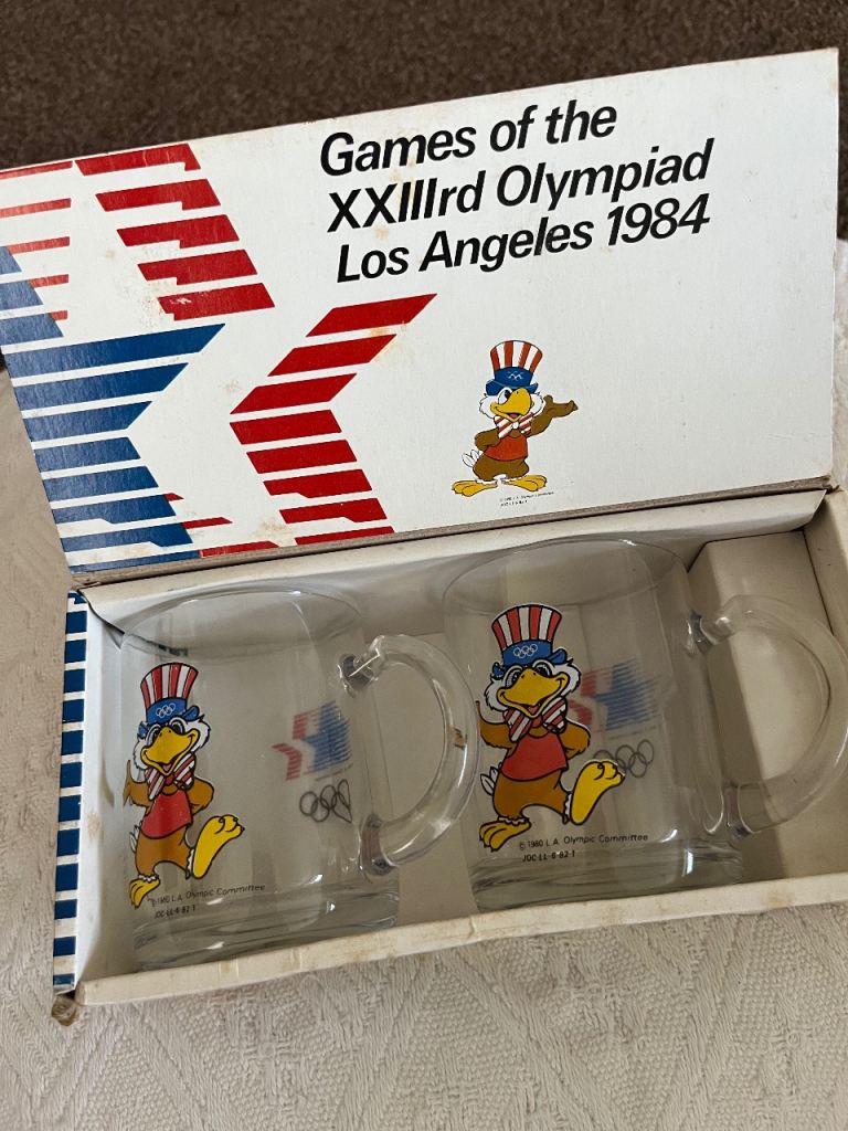 Vintage Olympiad Los Angeles 1984 mugs 