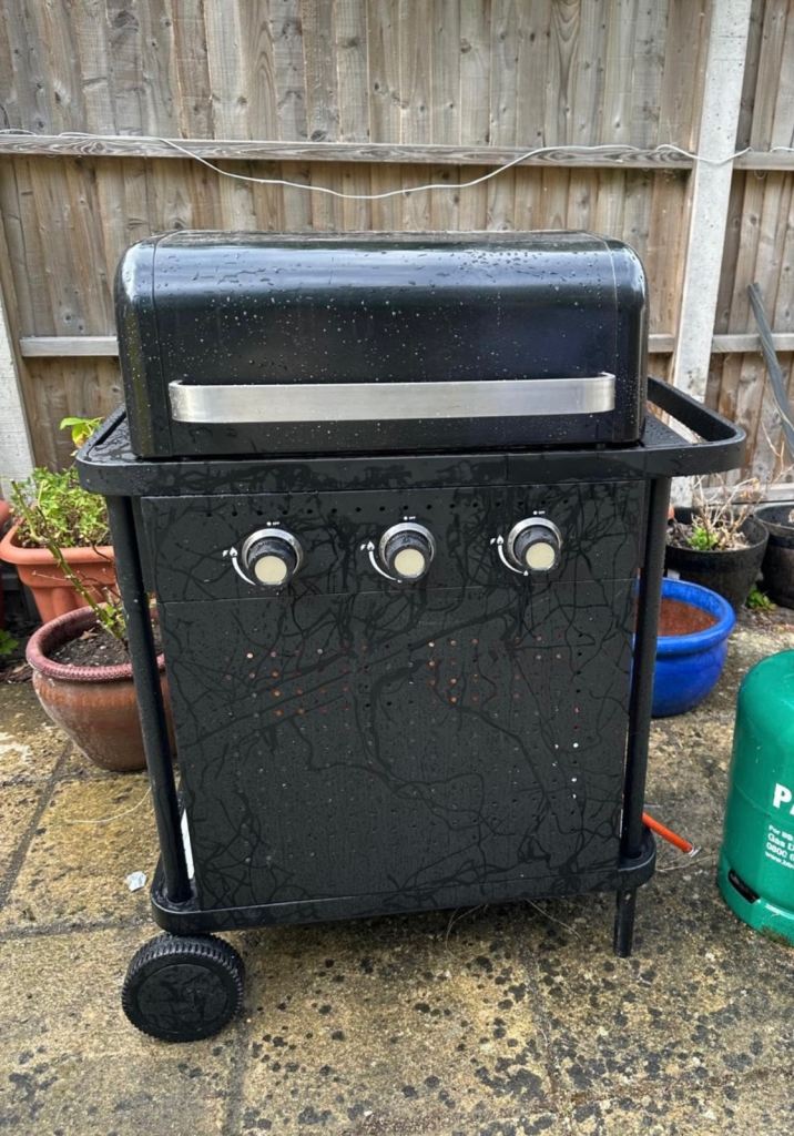 3 Burner Gas BBQ Barbecue Grill with Lid