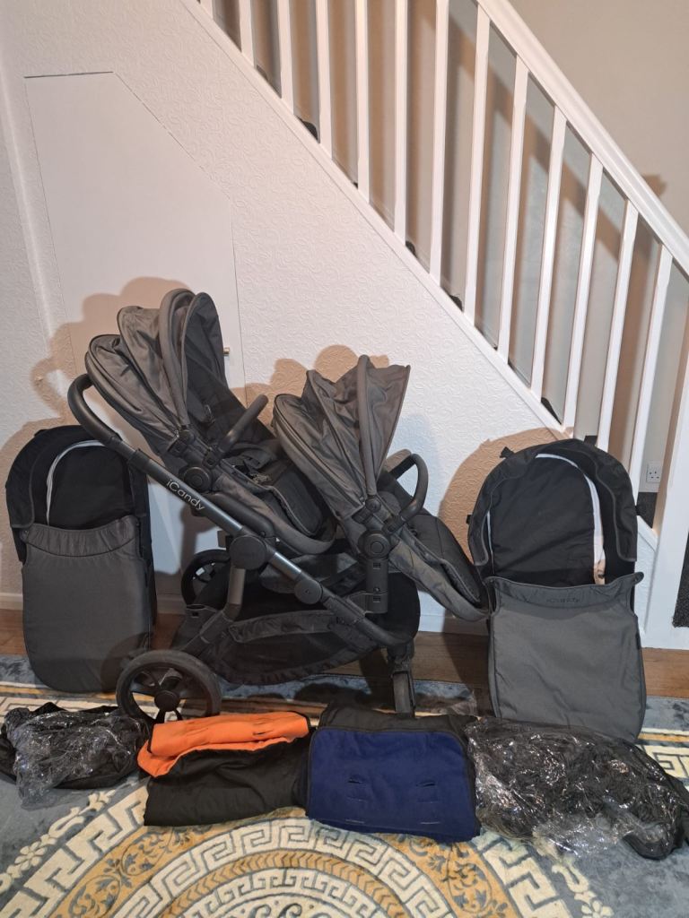 ICandy  Twin Pushchair – Excellent Condition + Accessories (No Car Seat) – Delivery Available 🚚