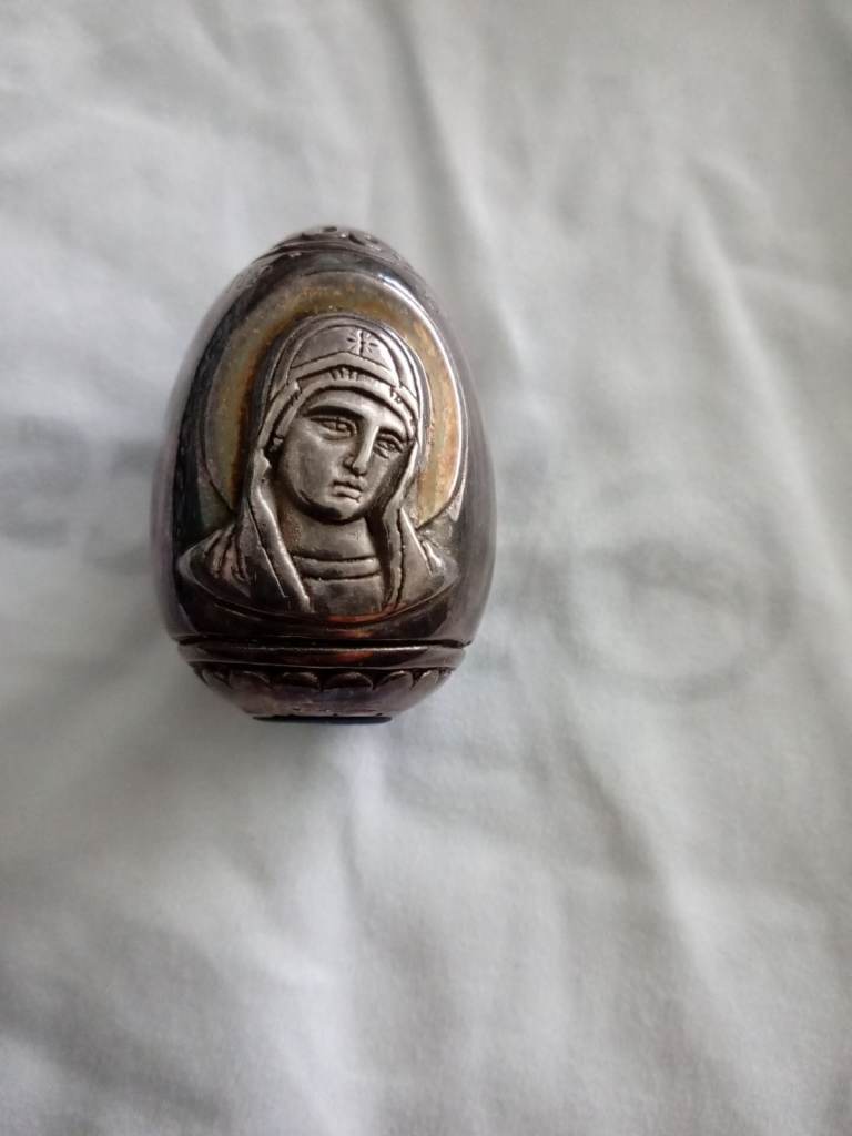 Greek silver egg
