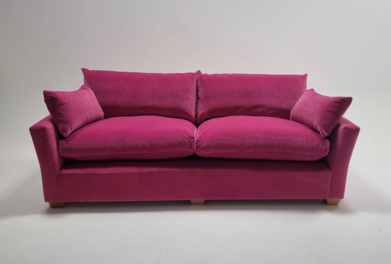 Stunning new and unused Sofa Workshop 4 seater velvet sofa suite