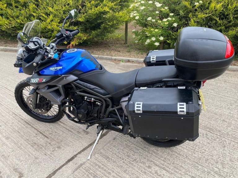 2015 65 TRIUMPH TIGER 800 XCX BLUE FULL LUGGAGE ABS ENDURO ADVENTURE TOURER