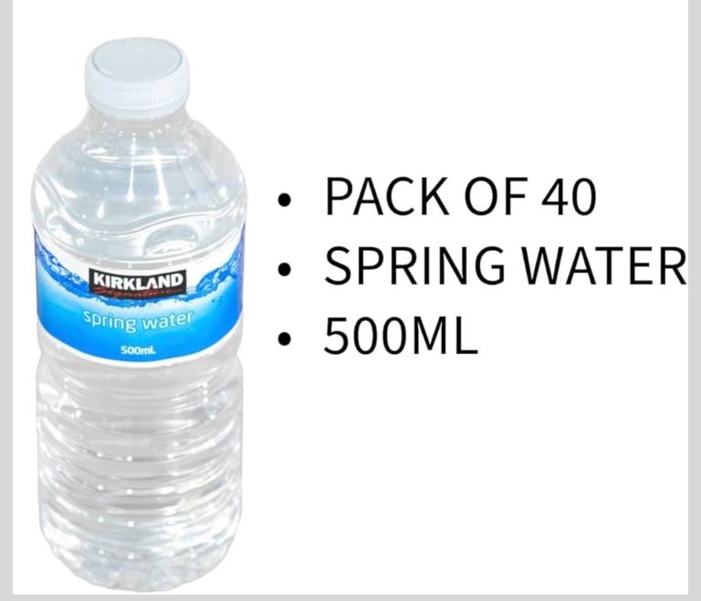 Kirkland Spring Water 500ml - Pack of 40