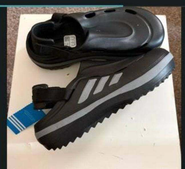 Adidas Hydroterra Black Croc Dupes - Brand New