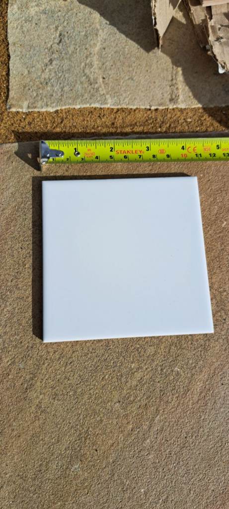 White ceramic tiles 