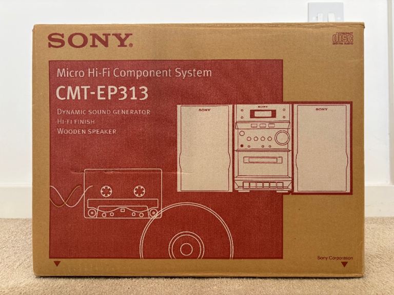 Sony Micro Mini Hi-Fi System CMT-EP313 Radio CD Cassette Audio Input 