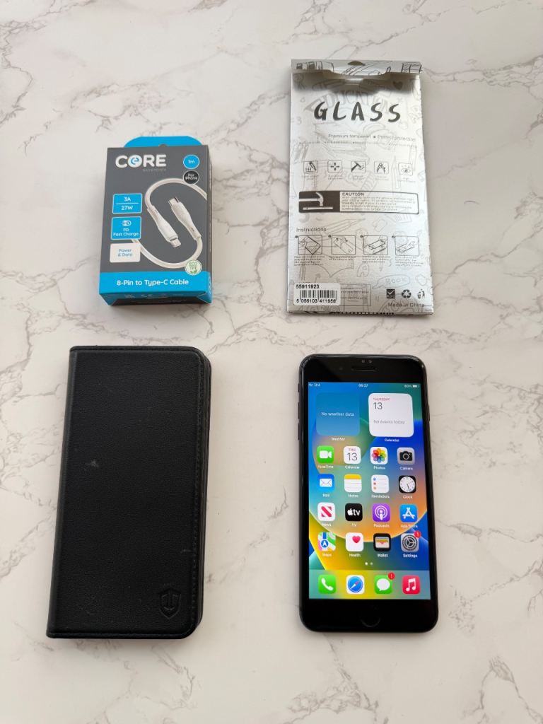 Apple iPhone 8 Plus 64GB Black Unlocked- Good Condition with Case 
