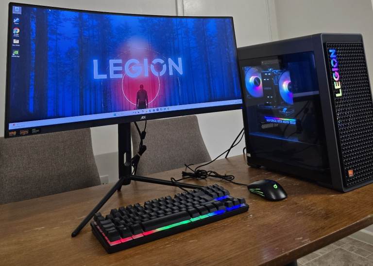 Complete Gaming PC Setup Legion T5 ( T5 26ARA8 ) RTX 4070 SUPER, Ryzen 7 7700X 32GB DDR5, 1TB SSD