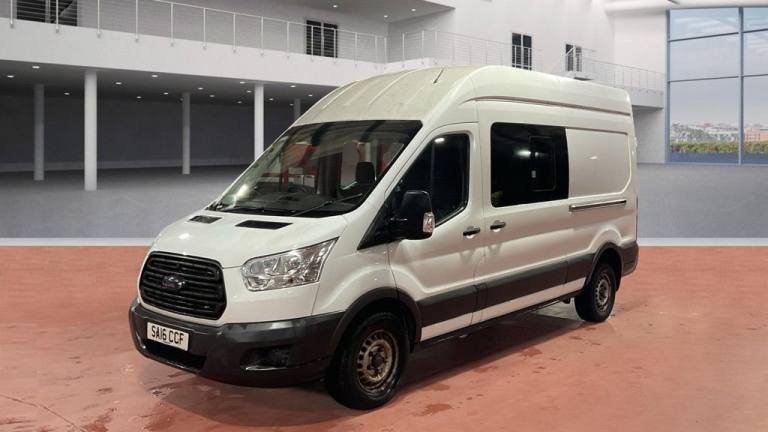 2016 16 FORD TRANSIT 2.2 TDCI 350 7 SEAT CREW VAN NO VAT L3 H2 EURO 5 (125 PS) D