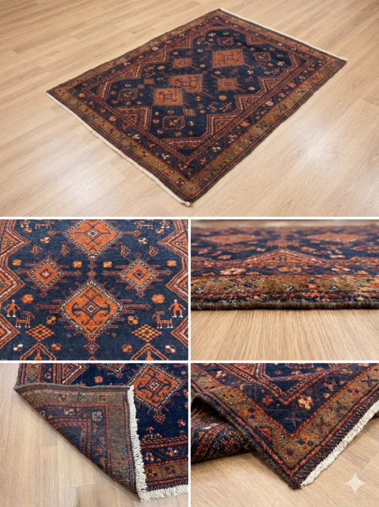Antique Handmade Persian Shiraz Rug 200x150cm