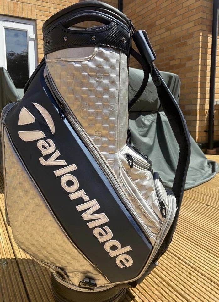 TaylorMade QI10 Staff / Tour / Trolley Golf Bag Silver Black 6-Way Divider