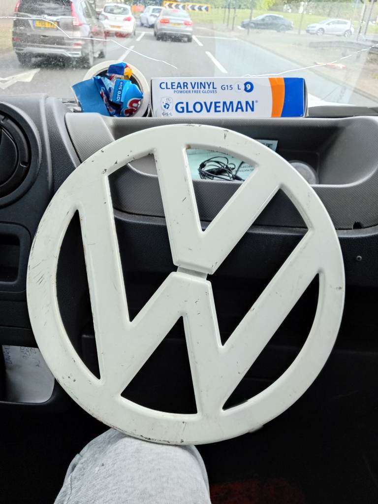 Large metal VW ornament from camper