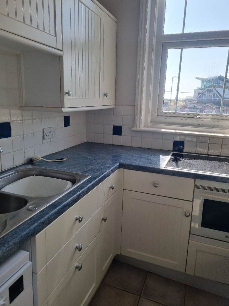 Kitchen units, worktop, dishwasher, fridge, freezer, electric hob and sink available