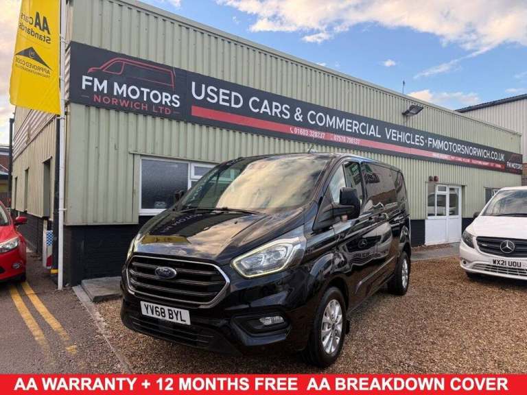 2018 68 FORD TRANSIT CUSTOM 2.0 320 ECOBLUE LIMITED CREW VAN DOUBLE CAB 5DR DIES
